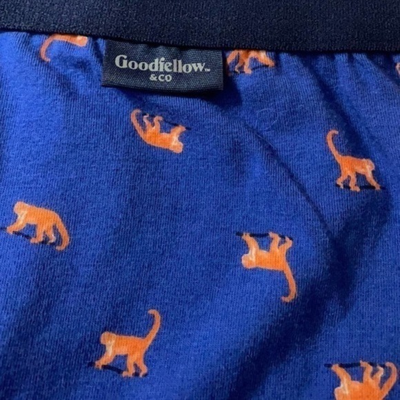 Goodfellow & CO Blue Orange Monkey Cotton Spandex Boxer Brief size L - Picture 4 of 5